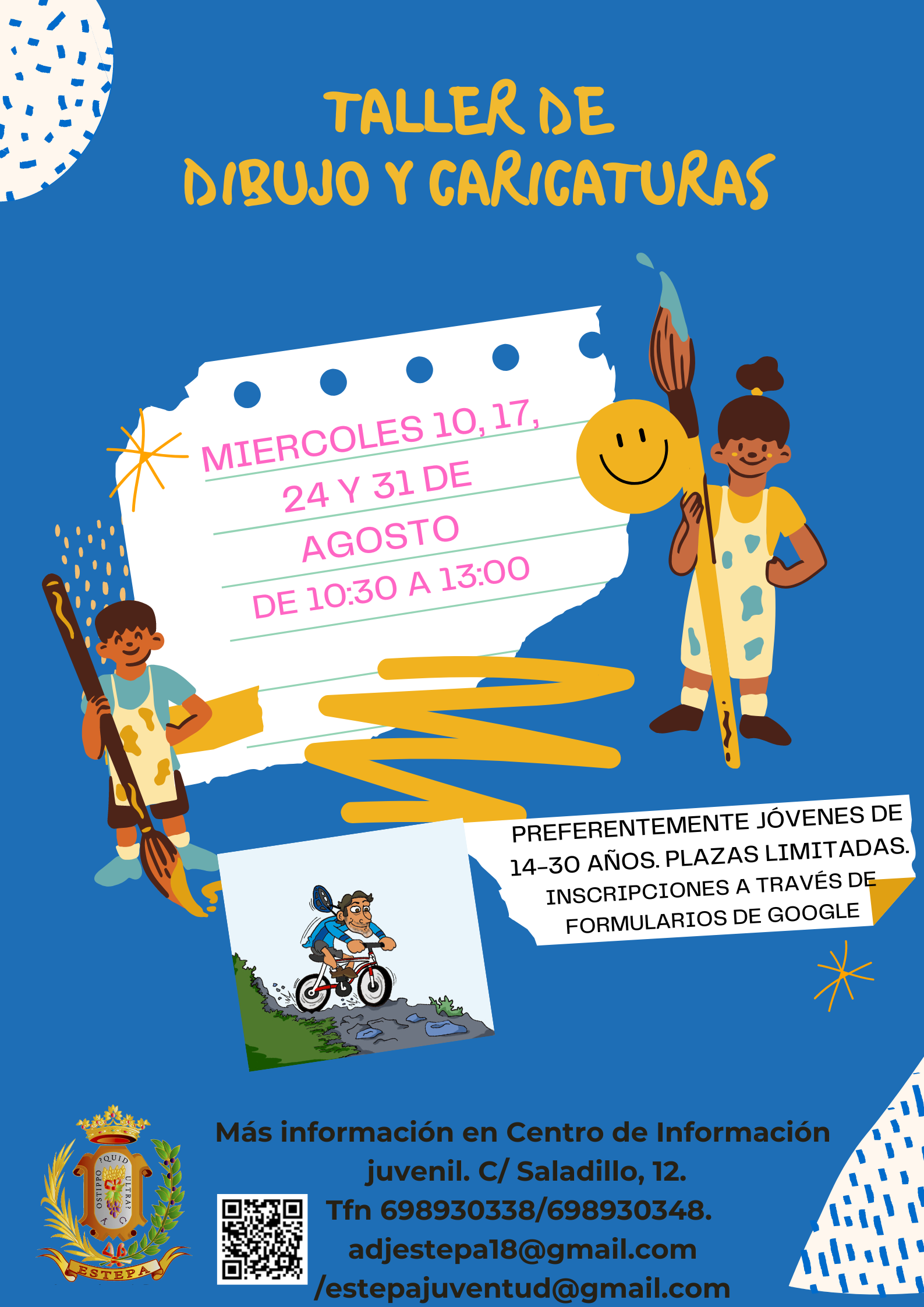 Taller de dibujo y caricaturas QR